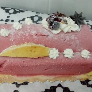 bûche Fraises/Pommes Caramélisées
